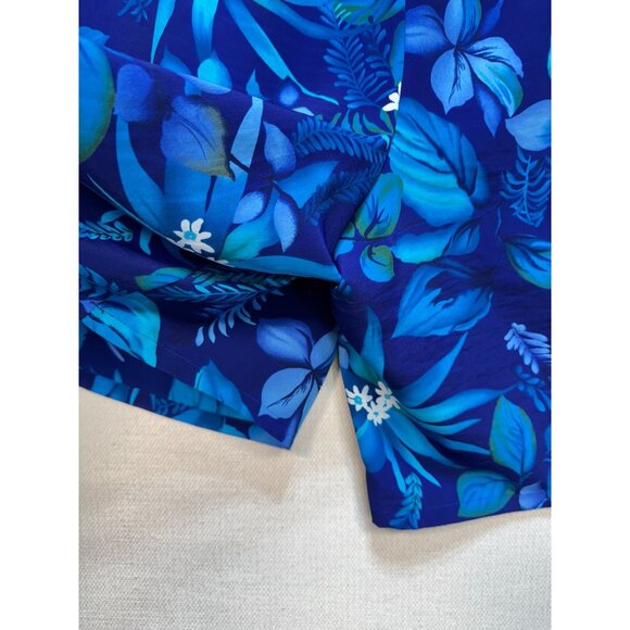 Apparenza Women's Summer Skorts Plus Size 24W Blue Floral Tropical Beach Casual - Picture 10 of 12